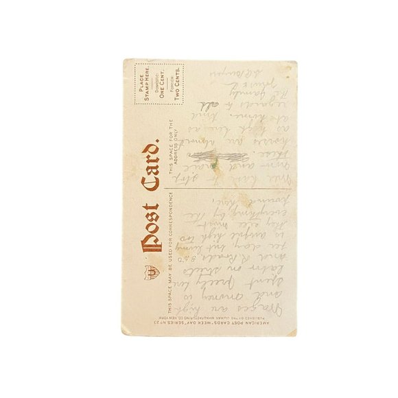 Sunbonnet Girl Days of the Week Postcard - Wednesday WRITING - Picture 2 of 2